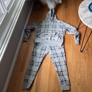 Champion plaid sweat suit